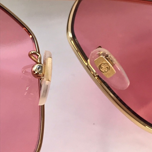 💯 Original Gucci Pink Acetate GG0437SA Geometric Sunglasses - Picture 7 of 13